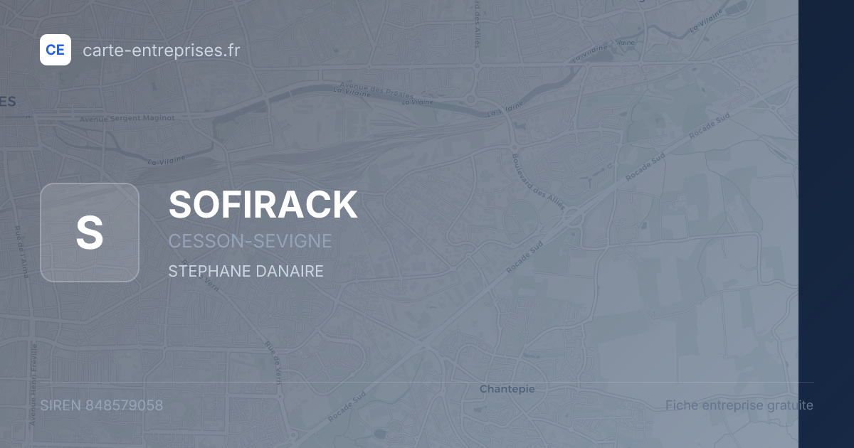 SOFIRACK — 848579058 — fiche entreprise