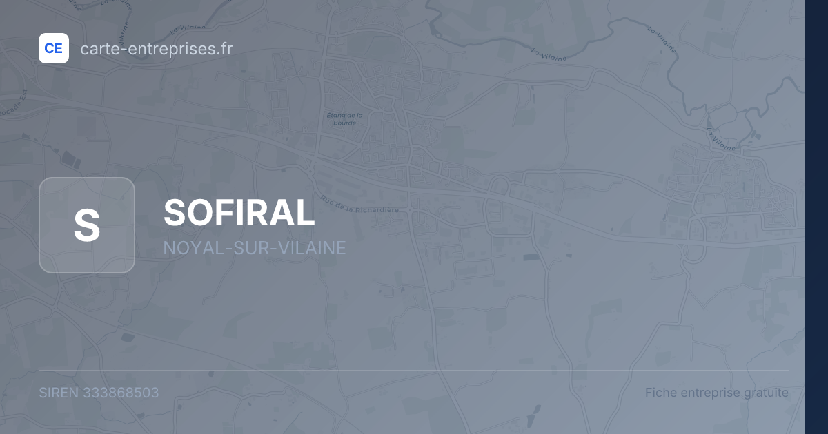 SOFIRAL — 333868503 — fiche entreprise
