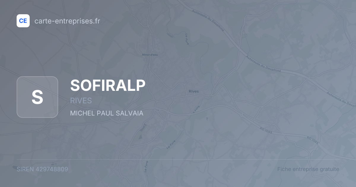 SOFIRALP — 429748809 — fiche entreprise