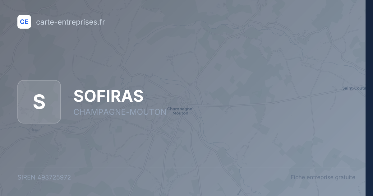 SOFIRAS — 493725972 — fiche entreprise