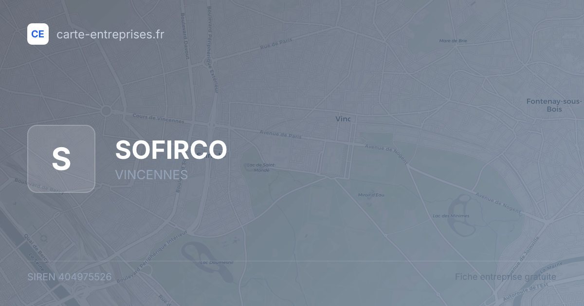 SOFIRCO — 404975526 — fiche entreprise