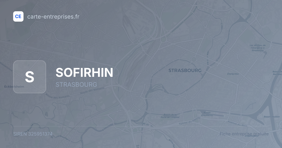 SOFIRHIN — 325951374 — fiche entreprise