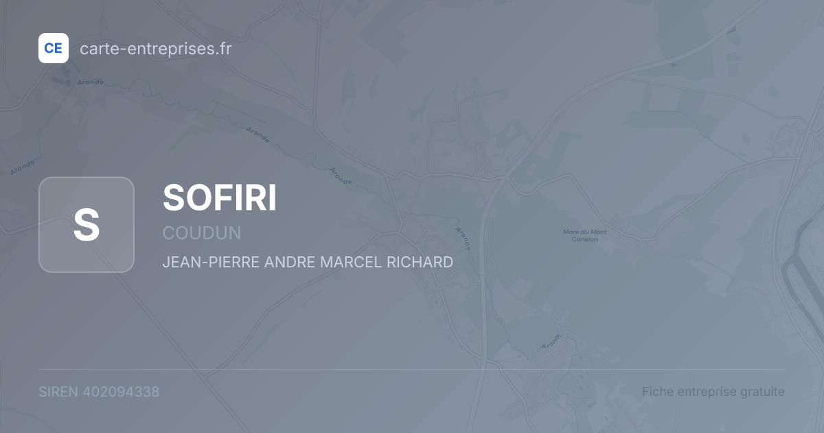 SOFIRI — 402094338 — fiche entreprise