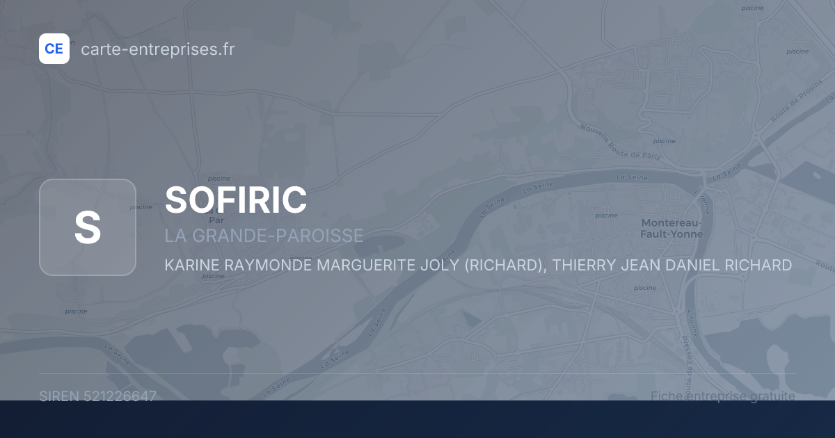SOFIRIC — 521226647 — fiche entreprise