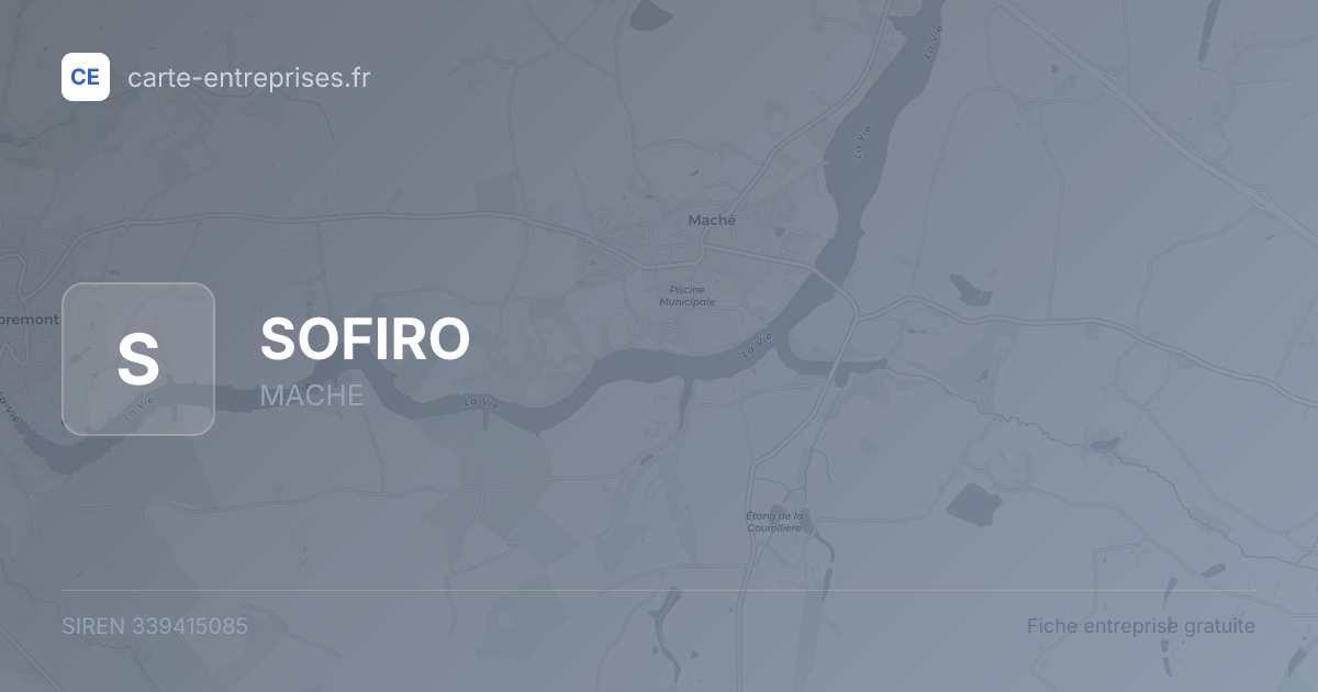SOFIRO — 339415085 — fiche entreprise