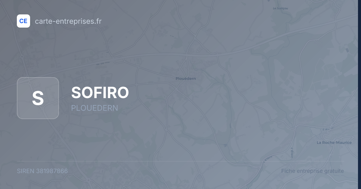 SOFIRO — 381987866 — fiche entreprise