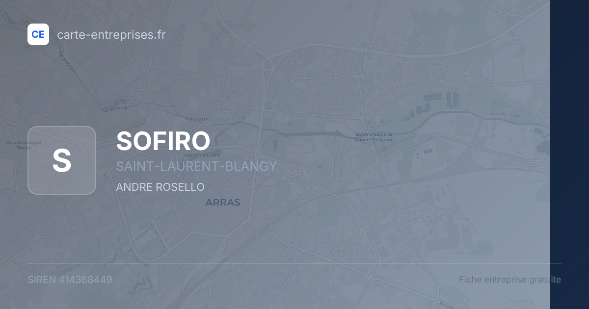 SOFIRO — 414368449 — fiche entreprise
