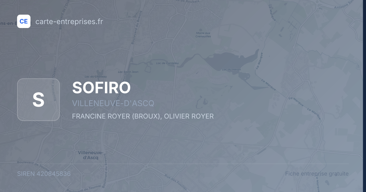 SOFIRO — 420845836 — fiche entreprise