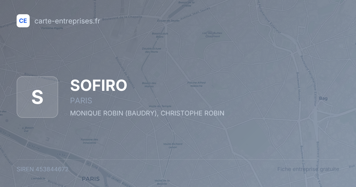 SOFIRO — 453844672 — fiche entreprise