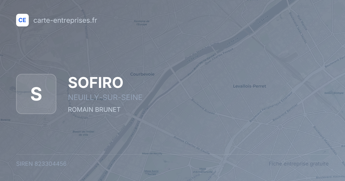 SOFIRO — 823304456 — fiche entreprise