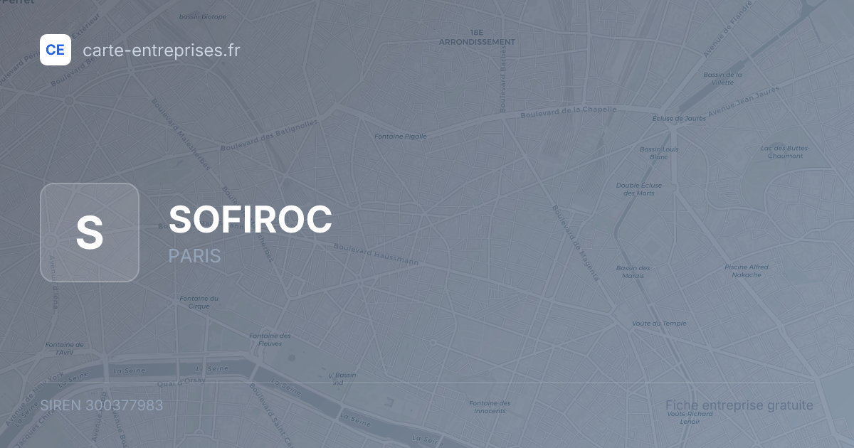 SOFIROC — 300377983 — fiche entreprise