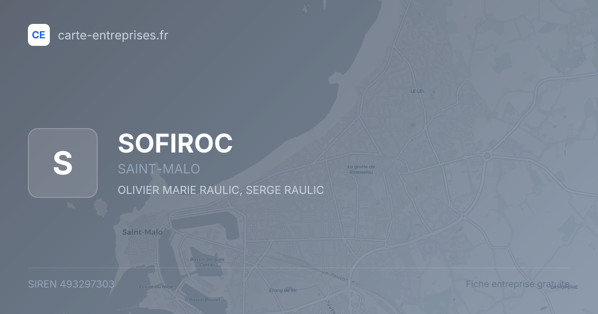 SOFIROC — 493297303 — fiche entreprise