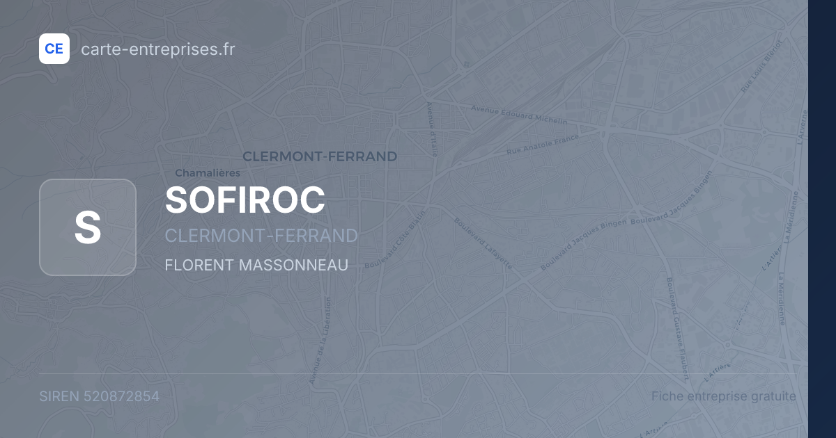 SOFIROC — 520872854 — fiche entreprise