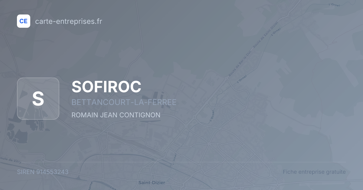 SOFIROC — 914553243 — fiche entreprise