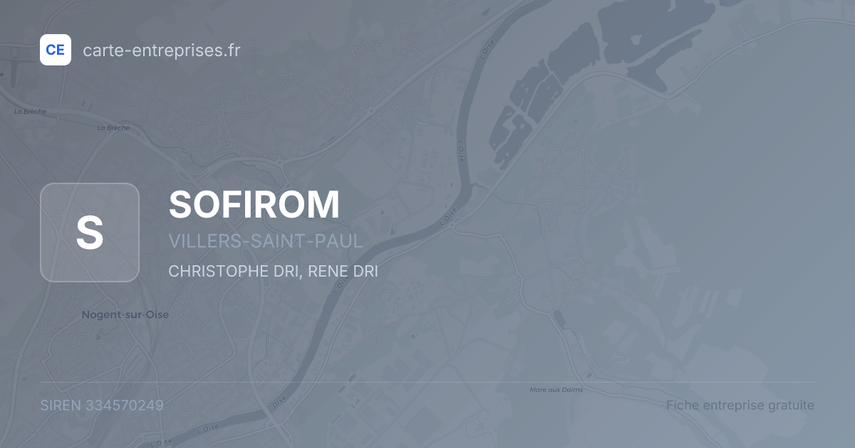 SOFIROM — 334570249 — fiche entreprise