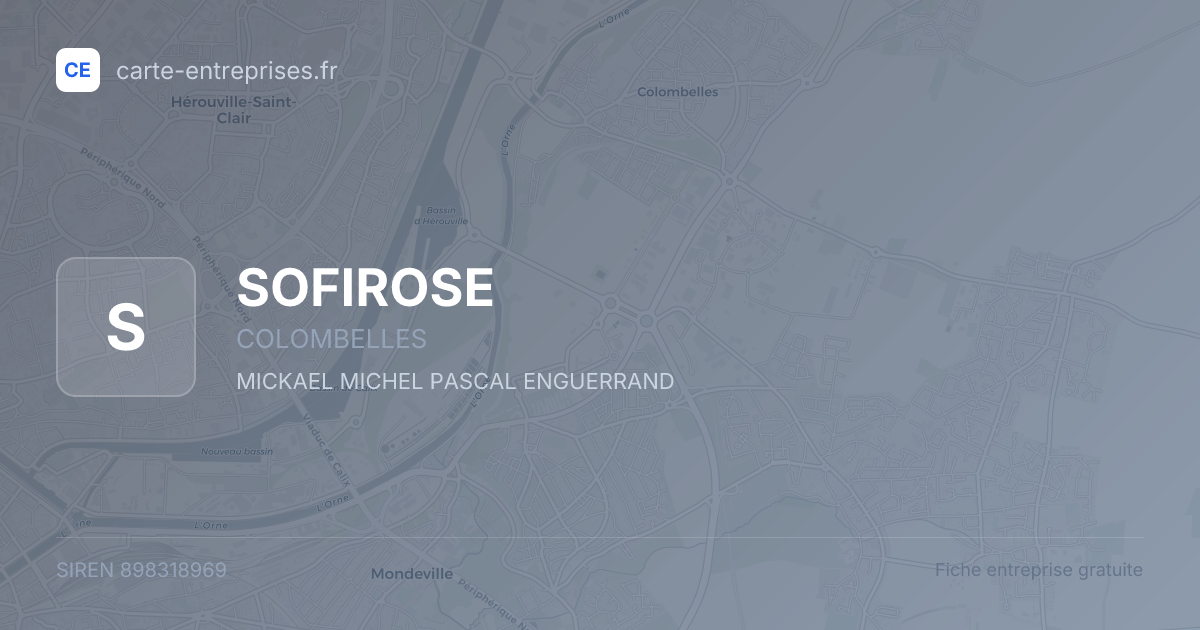 SOFIROSE — 898318969 — fiche entreprise