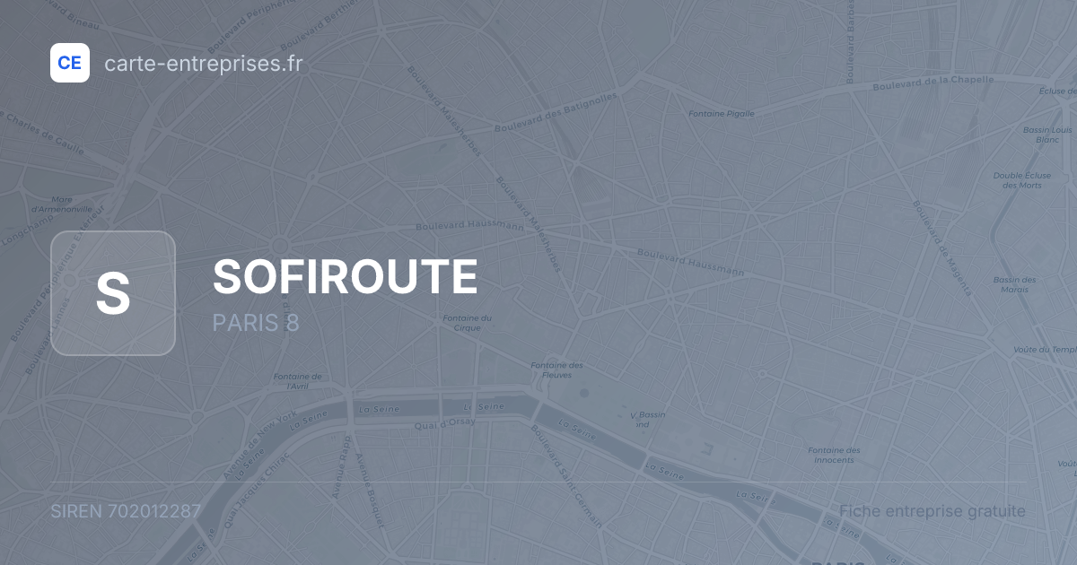 SOFIROUTE — 702012287 — fiche entreprise