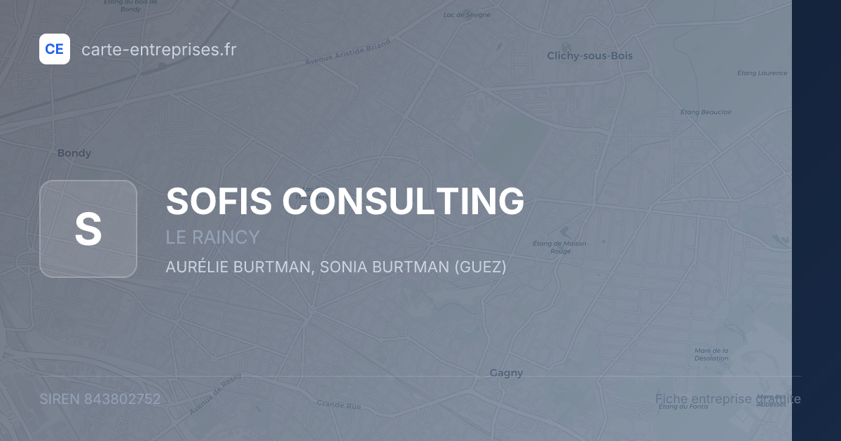 SOFIS CONSULTING — 843802752 — fiche entreprise