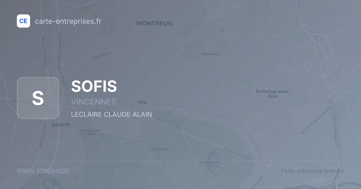 SOFIS — 328084520 — fiche entreprise