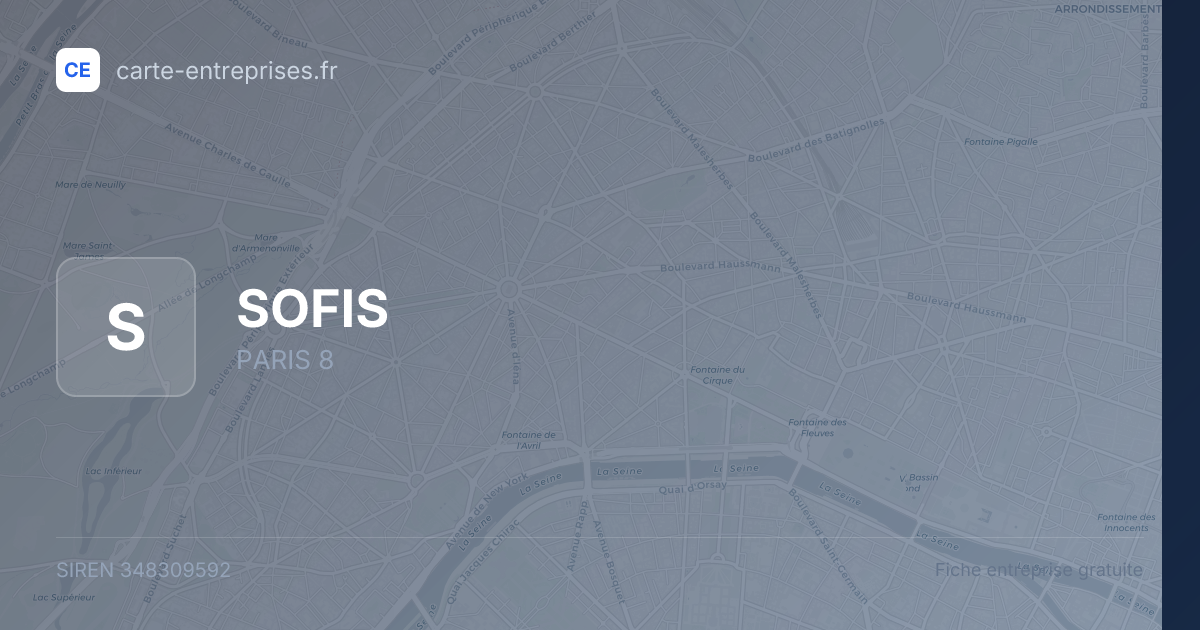SOFIS — 348309592 — fiche entreprise