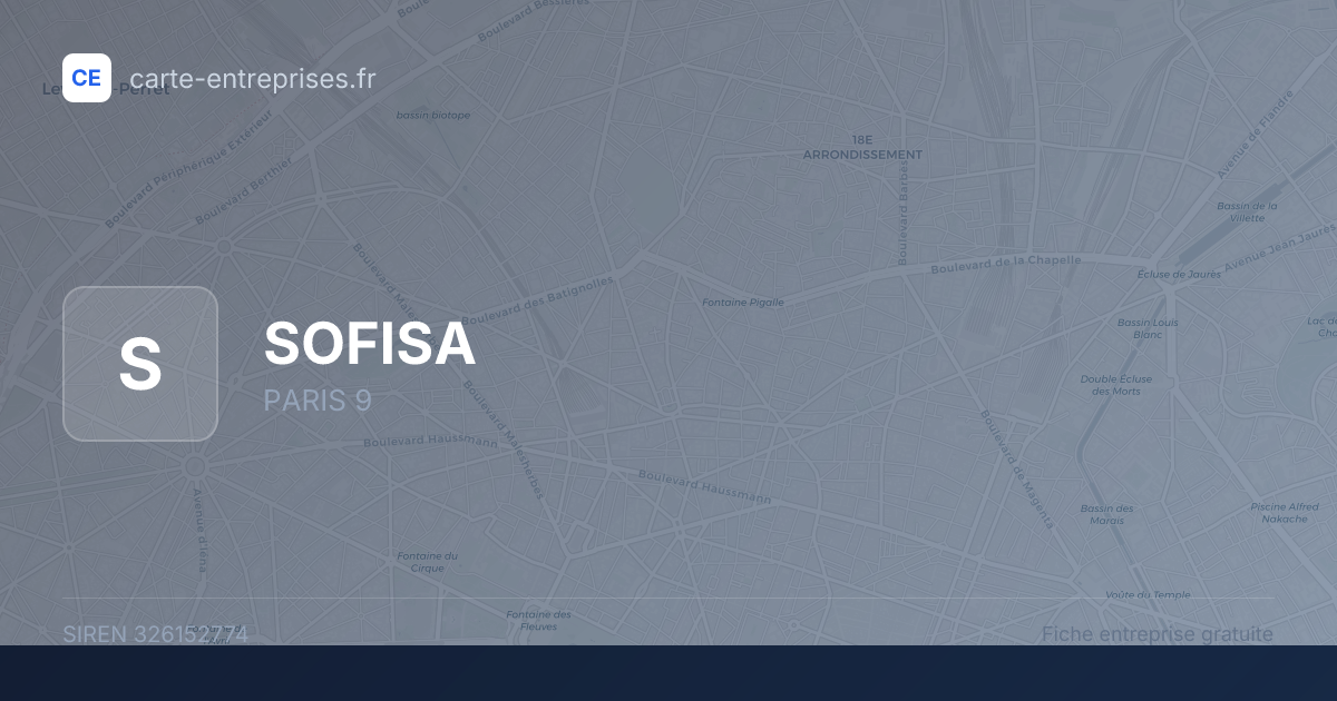 SOFISA — 326152774 — fiche entreprise