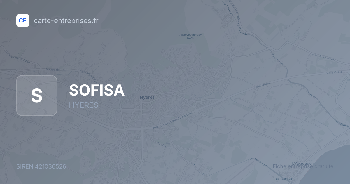 SOFISA — 421036526 — fiche entreprise