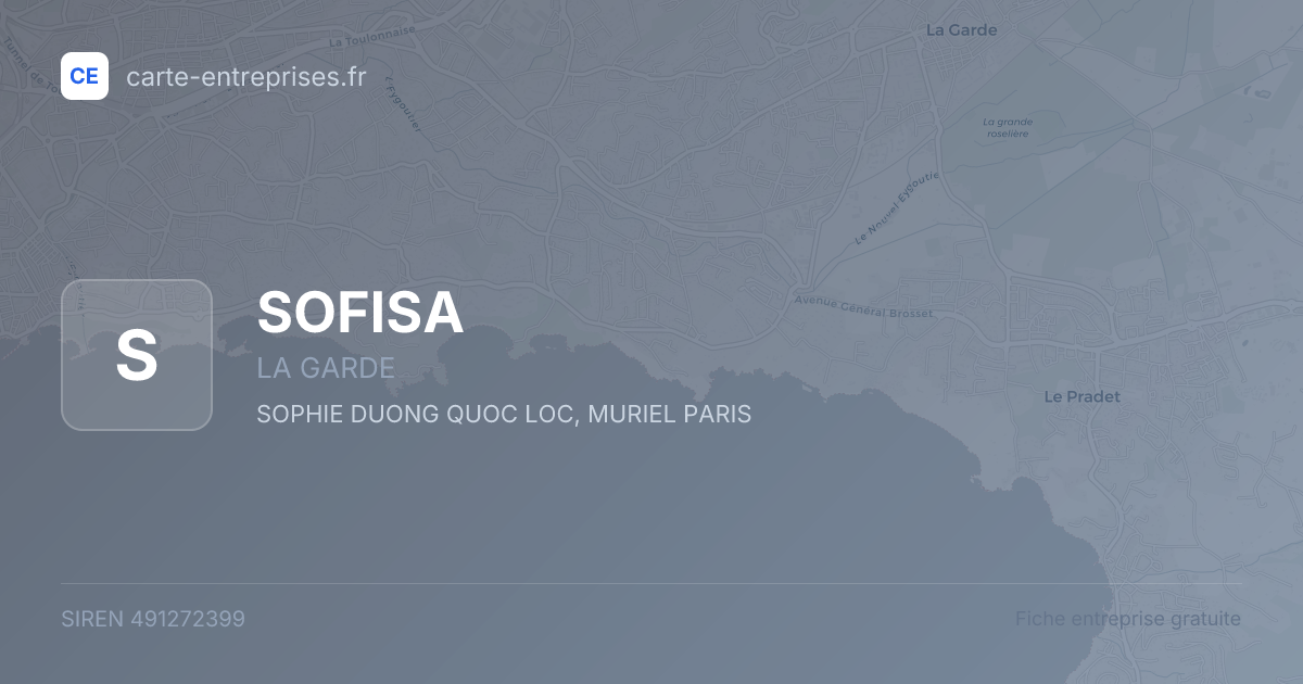 SOFISA — 491272399 — fiche entreprise