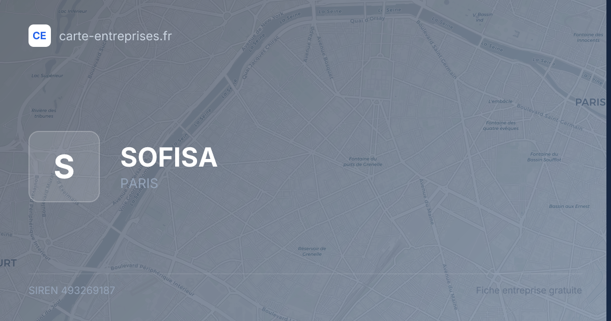 SOFISA — 493269187 — fiche entreprise