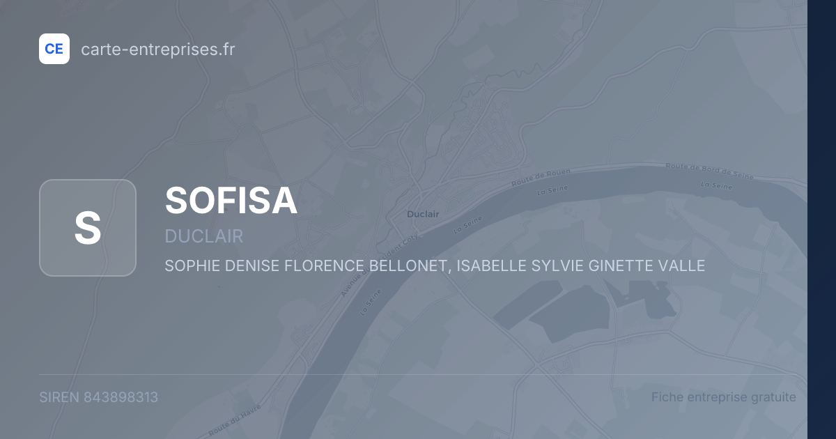 SOFISA — 843898313 — fiche entreprise