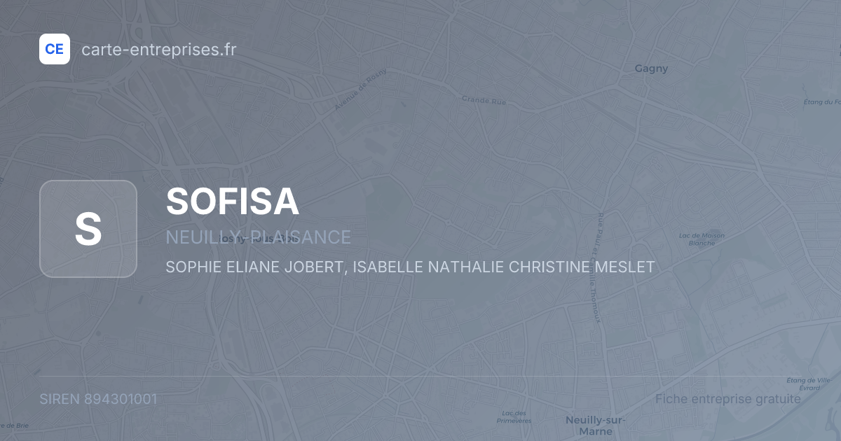 SOFISA — 894301001 — fiche entreprise