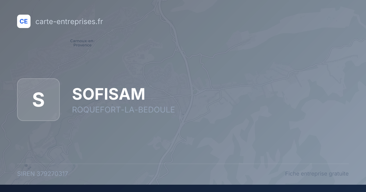 SOFISAM — 379270317 — fiche entreprise
