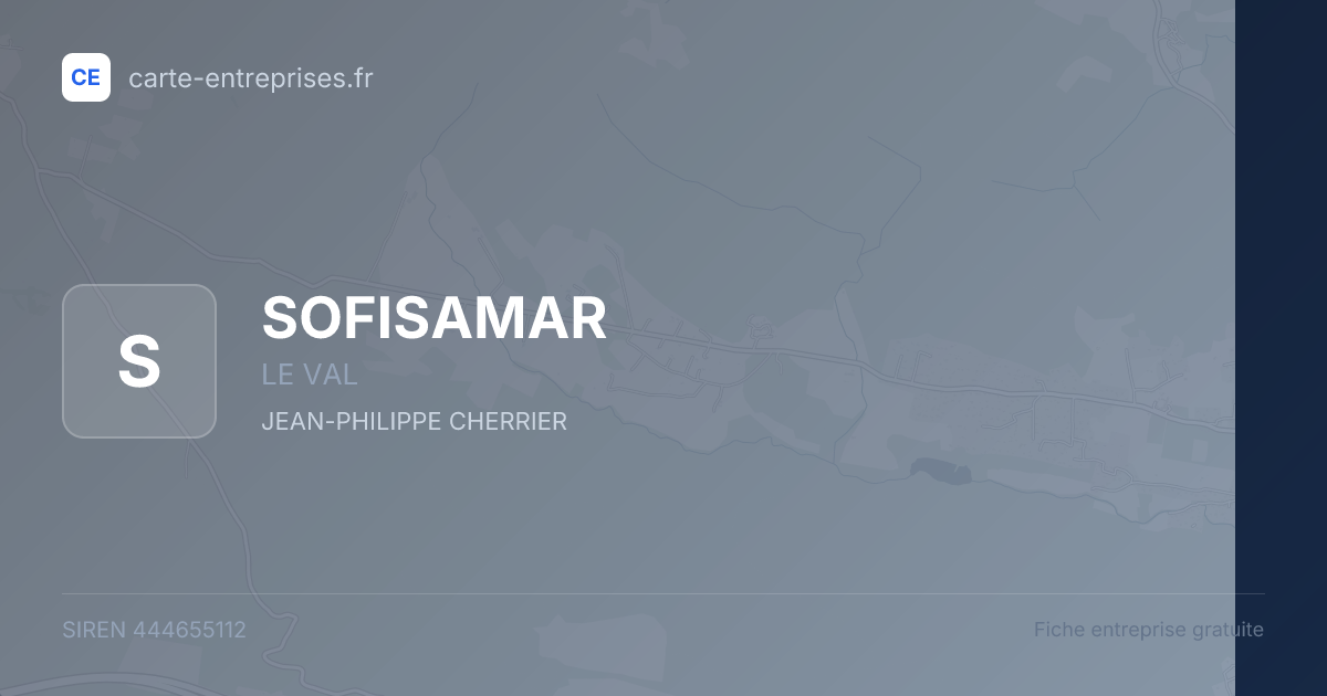 SOFISAMAR — 444655112 — fiche entreprise