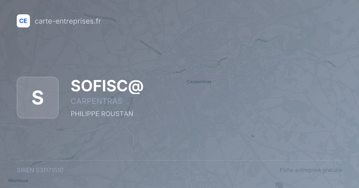 SOFISC@ — 531171510 — fiche entreprise