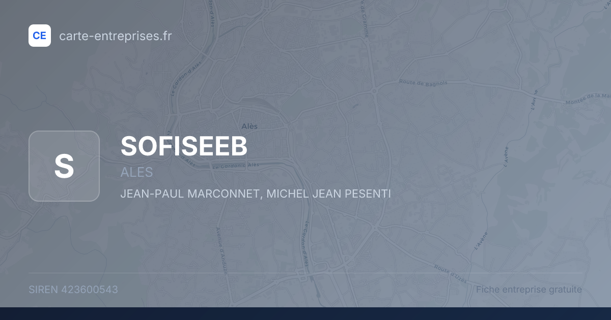 SOFISEEB — 423600543 — fiche entreprise