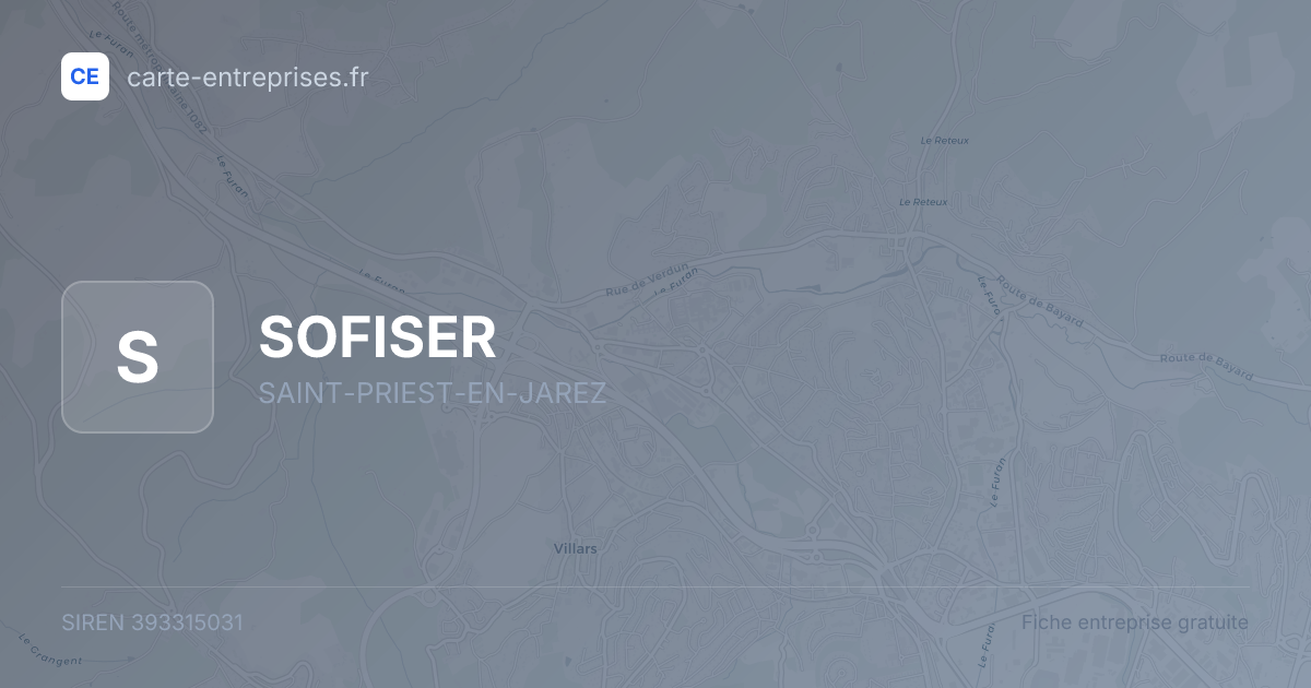 SOFISER — 393315031 — fiche entreprise