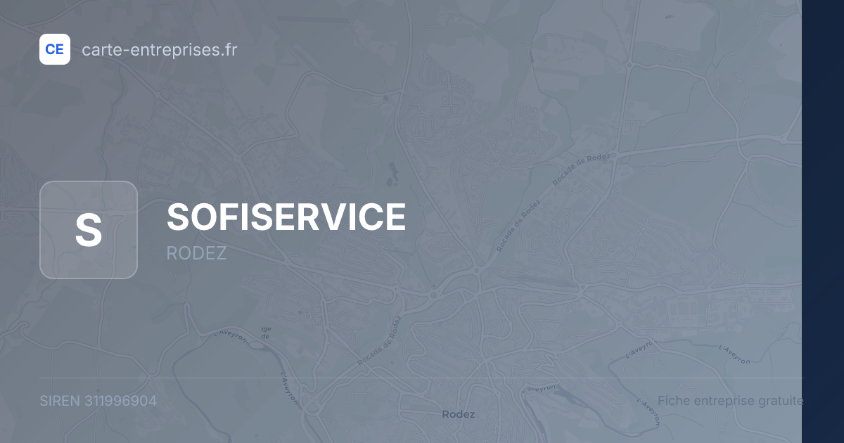 SOFISERVICE — 311996904 — fiche entreprise