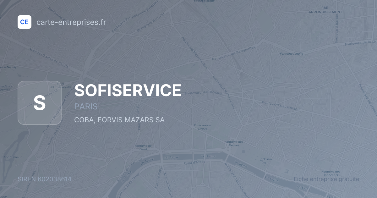 SOFISERVICE — 602038614 — fiche entreprise