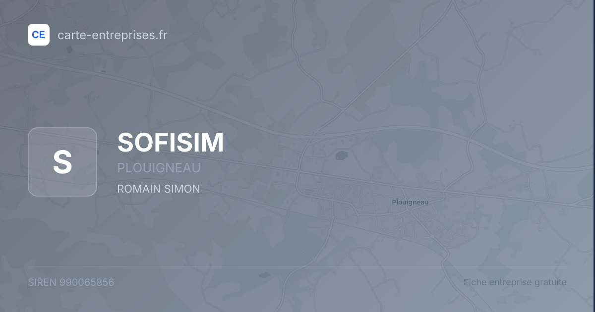 SOFISIM — 990065856 — fiche entreprise