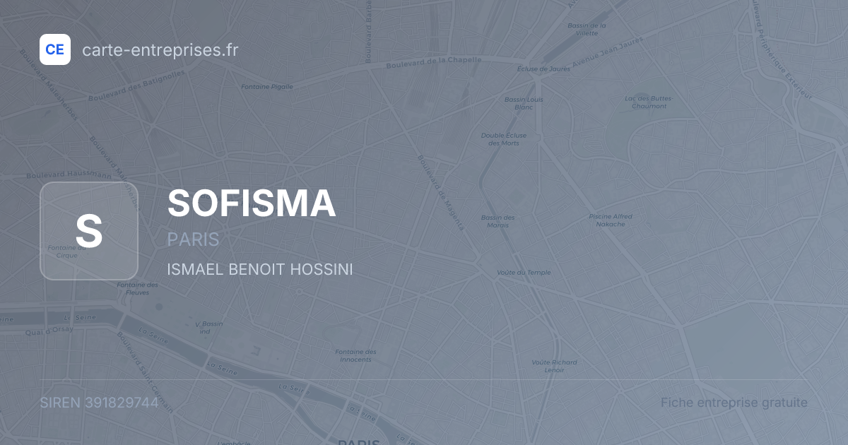 SOFISMA — 391829744 — fiche entreprise