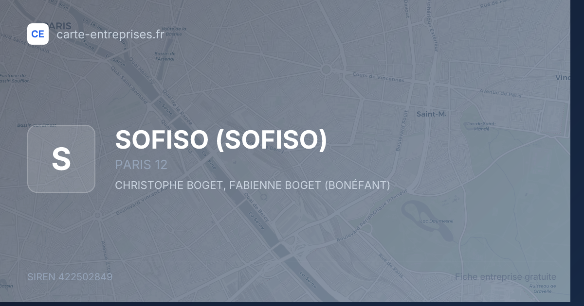 SOFISO — 422502849 — fiche entreprise