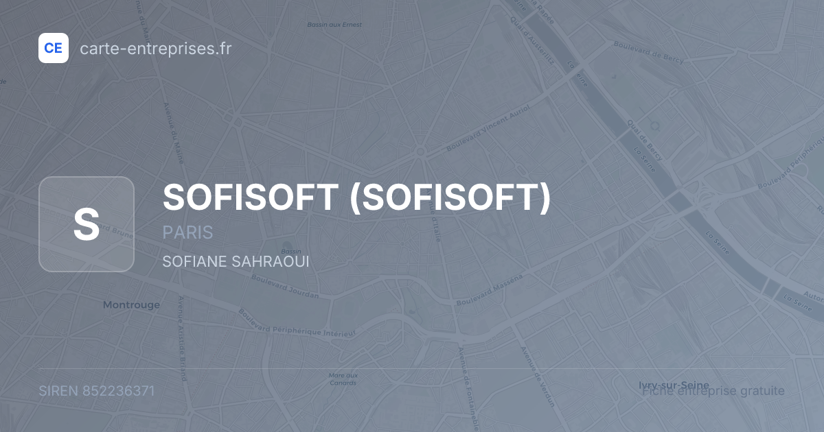 SOFISOFT — 852236371 — fiche entreprise