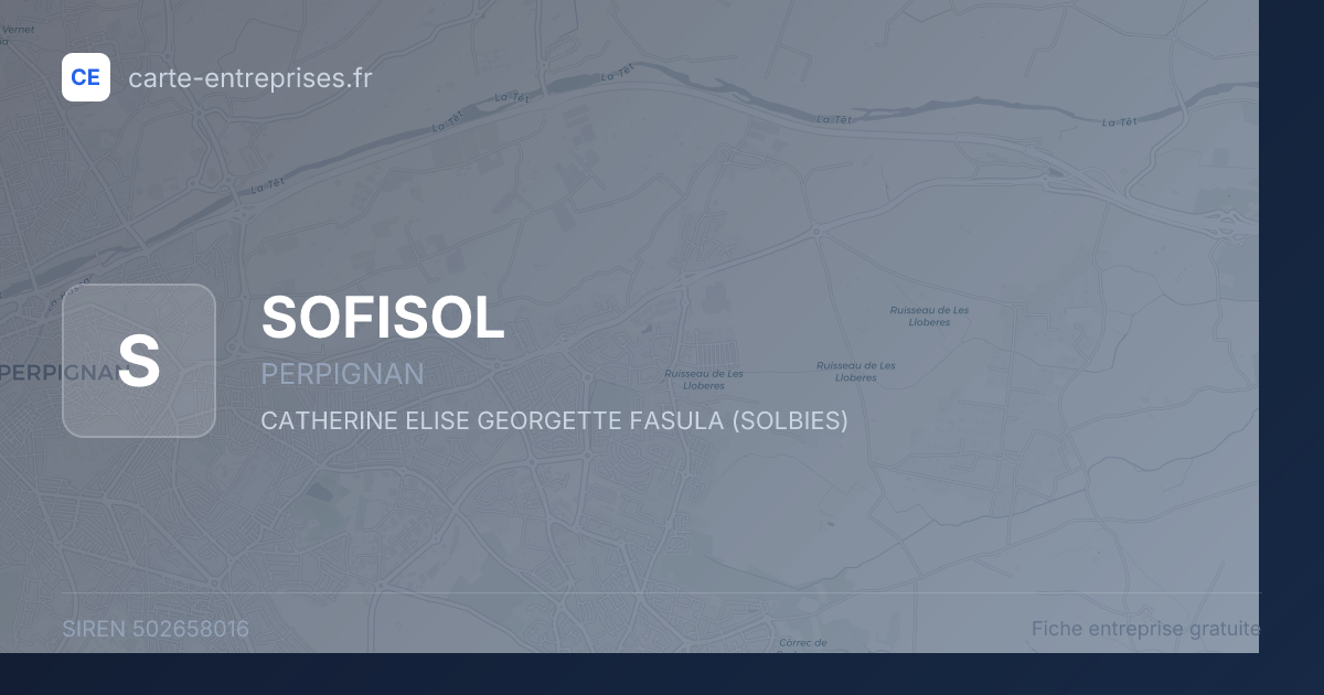 SOFISOL — 502658016 — fiche entreprise