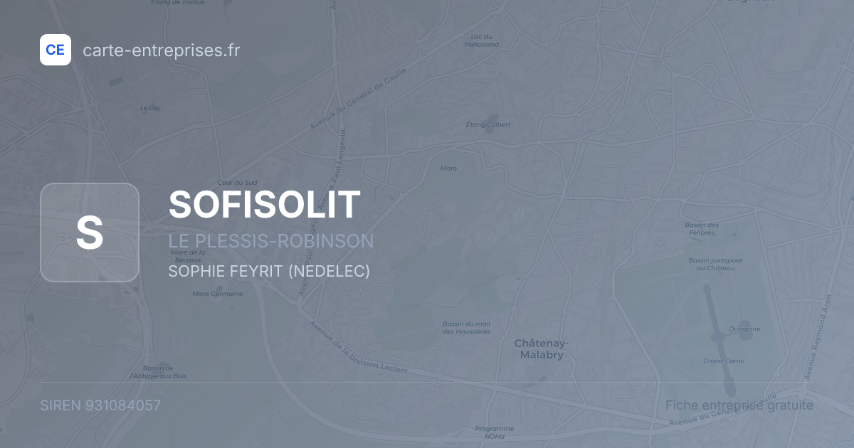 SOFISOLIT — 931084057 — fiche entreprise