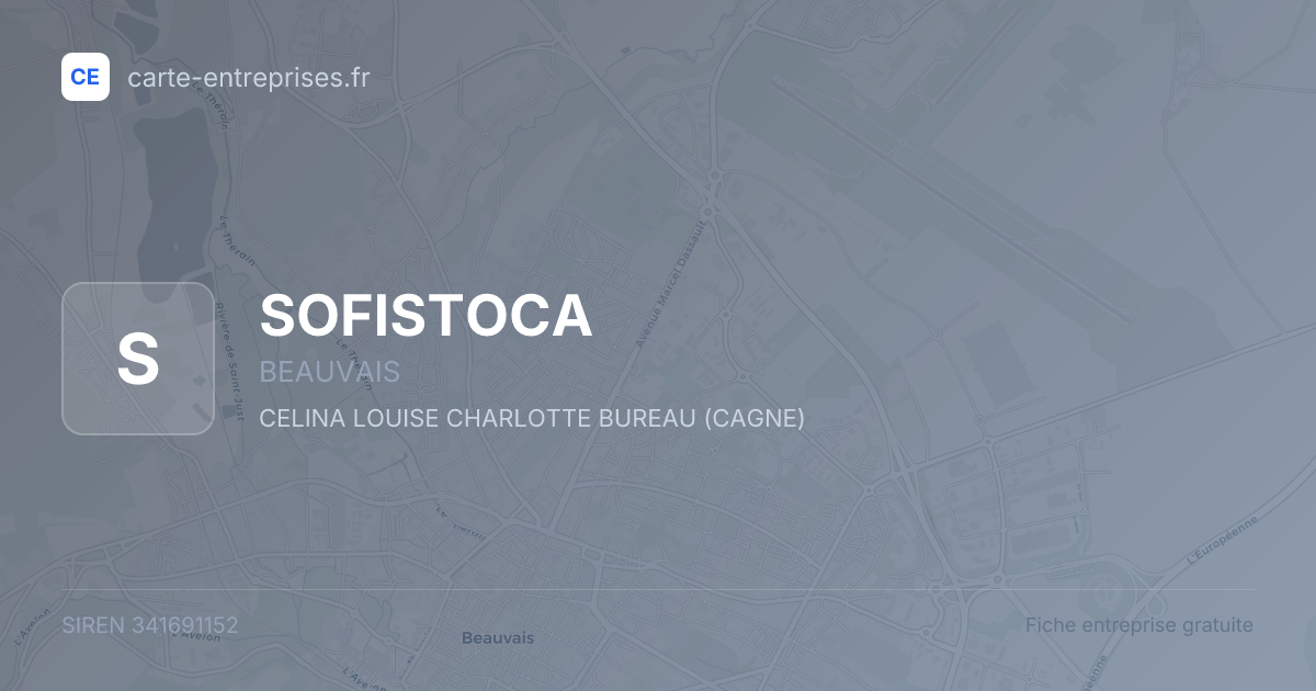 SOFISTOCA — 341691152 — fiche entreprise