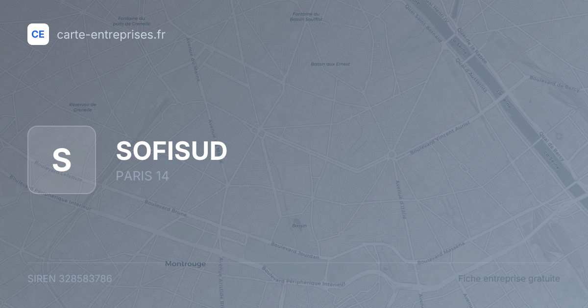 SOFISUD — 328583786 — fiche entreprise