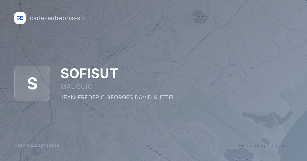 SOFISUT — 442426094 — fiche entreprise