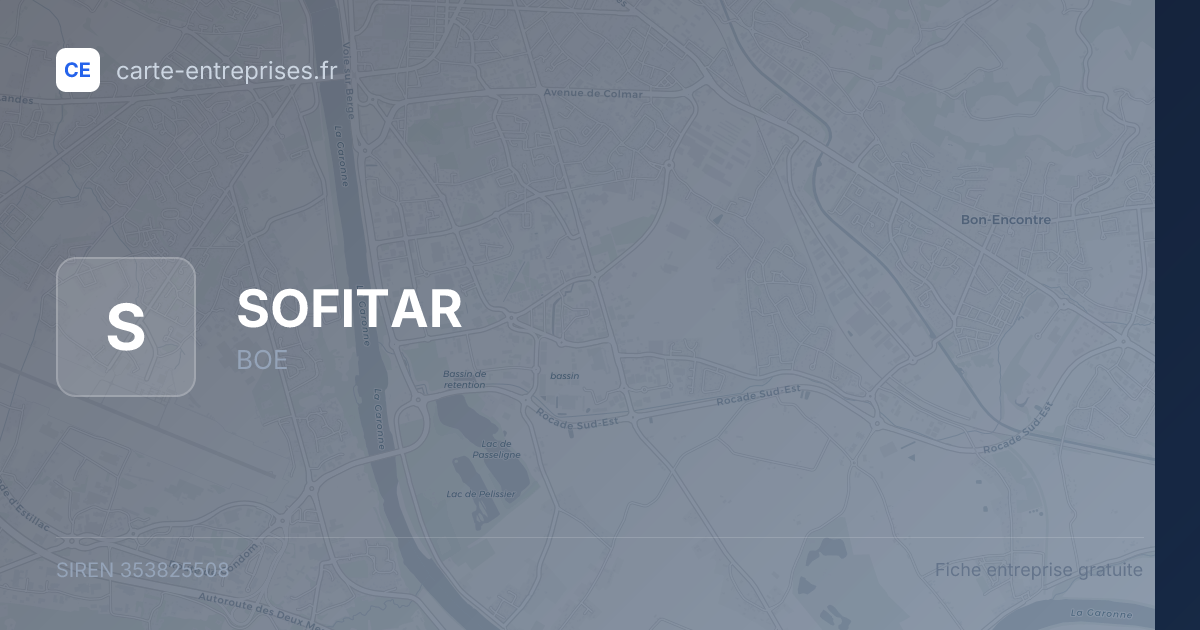 SOFITAR — 353825508 — fiche entreprise