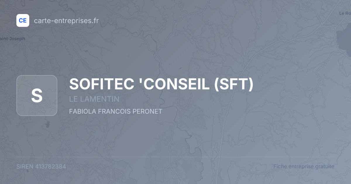 SOFITEC 'CONSEIL (SFT) — 413782384 — fiche entreprise