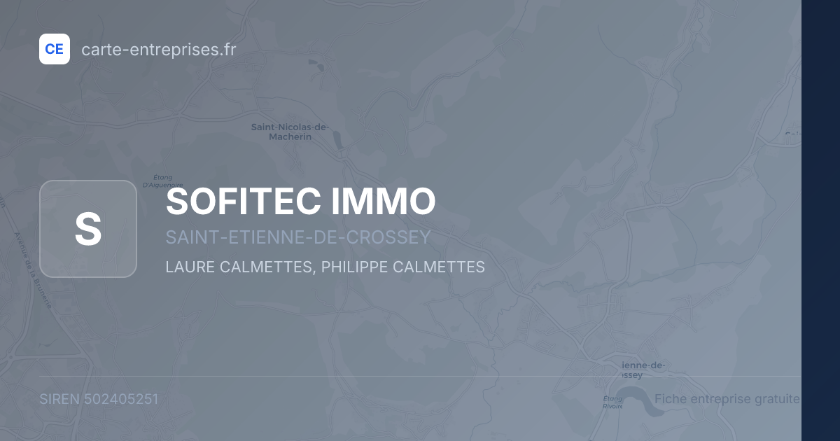 SOFITEC IMMO — 502405251 — fiche entreprise