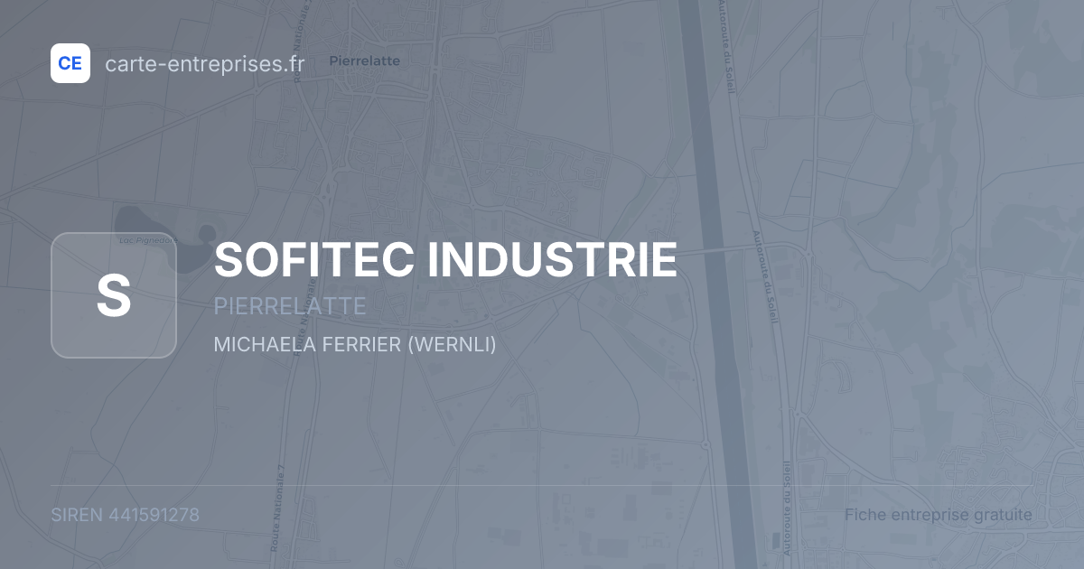 SOFITEC INDUSTRIE — 441591278 — fiche entreprise